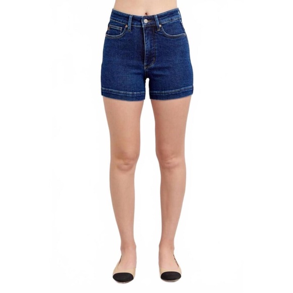Judy Blue High Waist Tummy Control Medium Wash High Rise Shorts Women’s 3X - Picture 1 of 6